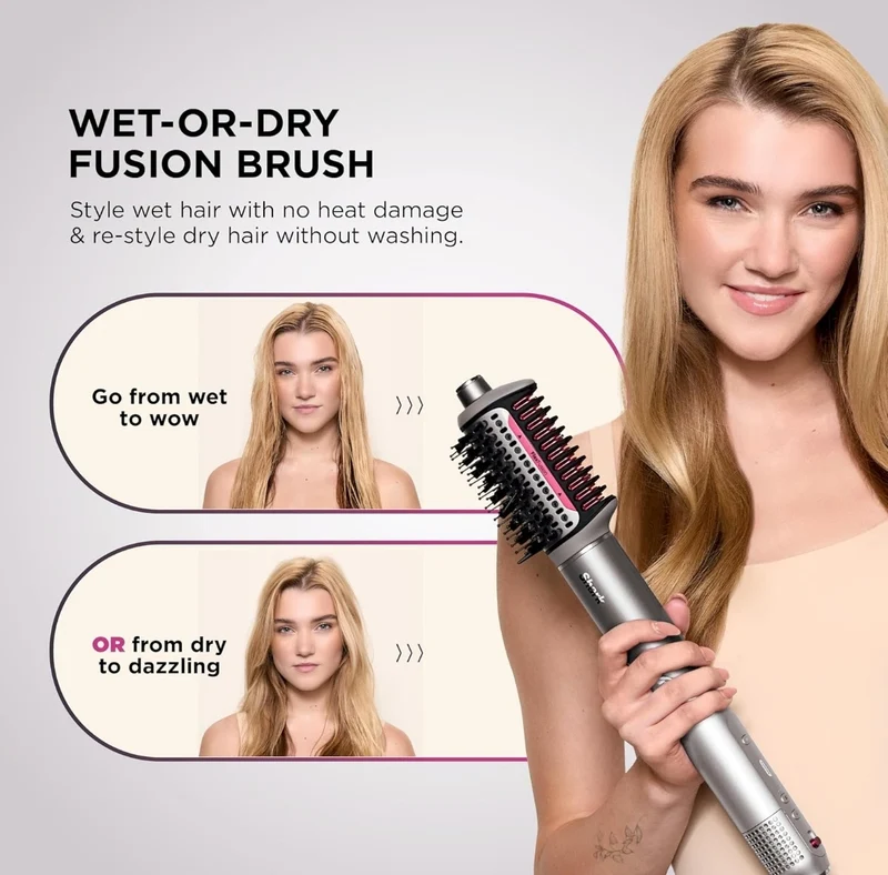 Shark FlexFusion Hair Dryer with Fusion Brush with Auto-Wrap Hair Curlers & Concentrator