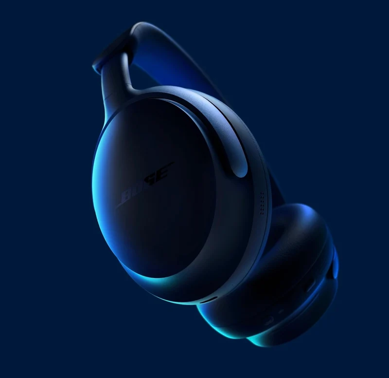 Bose QuietComfort Ultra Bluetooth Wireless Headphones Over Ear Noise Cancelling Lunar Blue