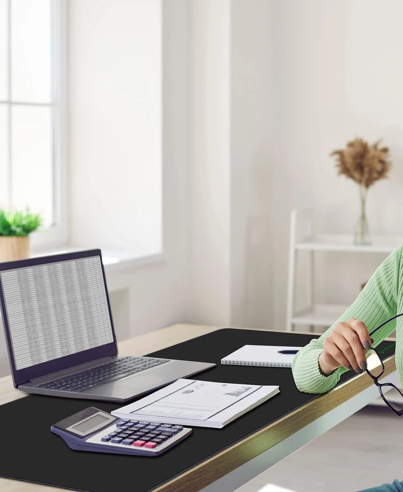 Black Shark Gaming Mouse Pad Desk Mat (35.4" × 15.8" × 0.15") Thick Extended Anti-Fray Stitched Edges