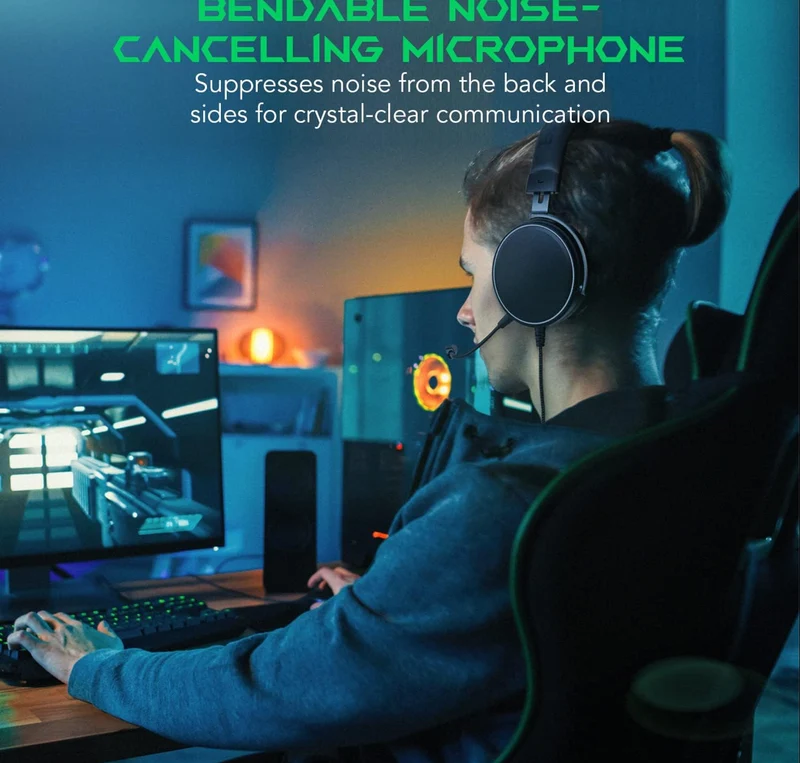 Black Shark Gaming Headset 7.1 Spatial Surround Sound, Detachable Noise Cancelling w/ 3.5 mm Audio Jack - NEW