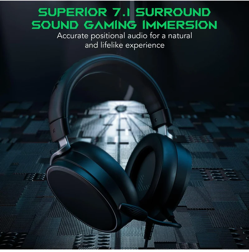 Black Shark Gaming Headset 7.1 Spatial Surround Sound, Detachable Noise Cancelling w/ 3.5 mm Audio Jack - NEW