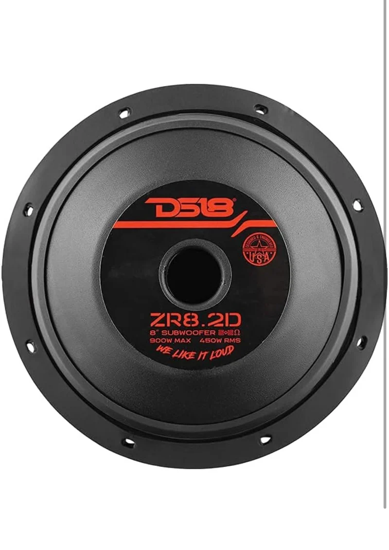 DS18- ZR 8" Subwoofer 450 Watts Rms DVC 2-Ohm and 900 W MAX Power - 1PC