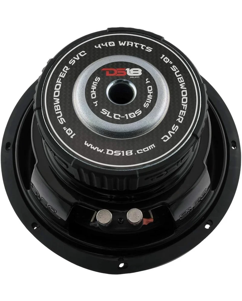 DS18 SLC10S Car Subwoofer Audio Speaker - 10" Single Voice Coil 4 Ohm Impedance, 440W MAX Power Sound System