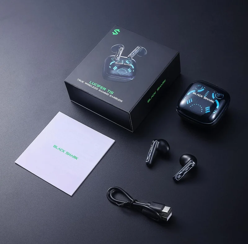 Black Shark True Wireless Earbuds In-Ear Headphones for Android/Cell Phone/Computer/Gaming