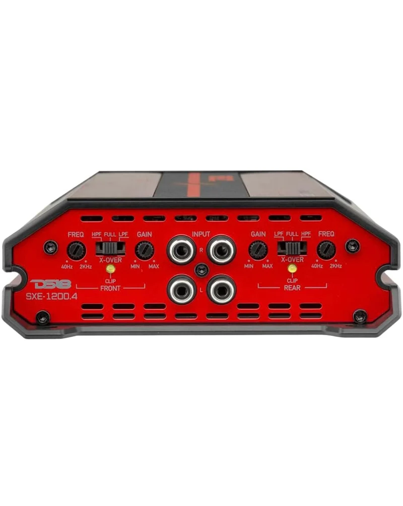 DS18 SXE-1200.4/RD Car Amplifier Stereo Full-Range Class A/B 4-Channel @4 OHM 1200 Watts - Powerful and Compact Amp - NEW