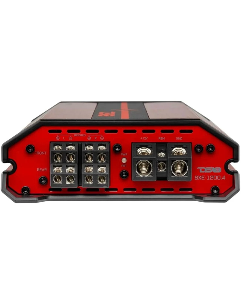 DS18 SXE-1200.4/RD Car Amplifier Stereo Full-Range Class A/B 4-Channel @4 OHM 1200 Watts - Powerful and Compact Amp - NEW