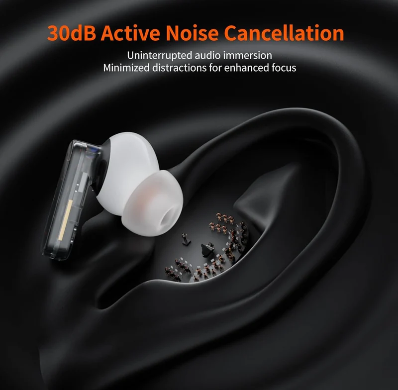 BIG WON True Wireless In-Ear Lightweight Active Noise Canceling - White