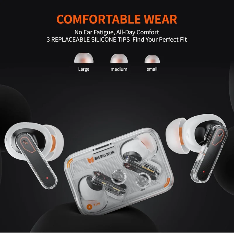 BIG WON True Wireless In-Ear Lightweight Active Noise Canceling - White