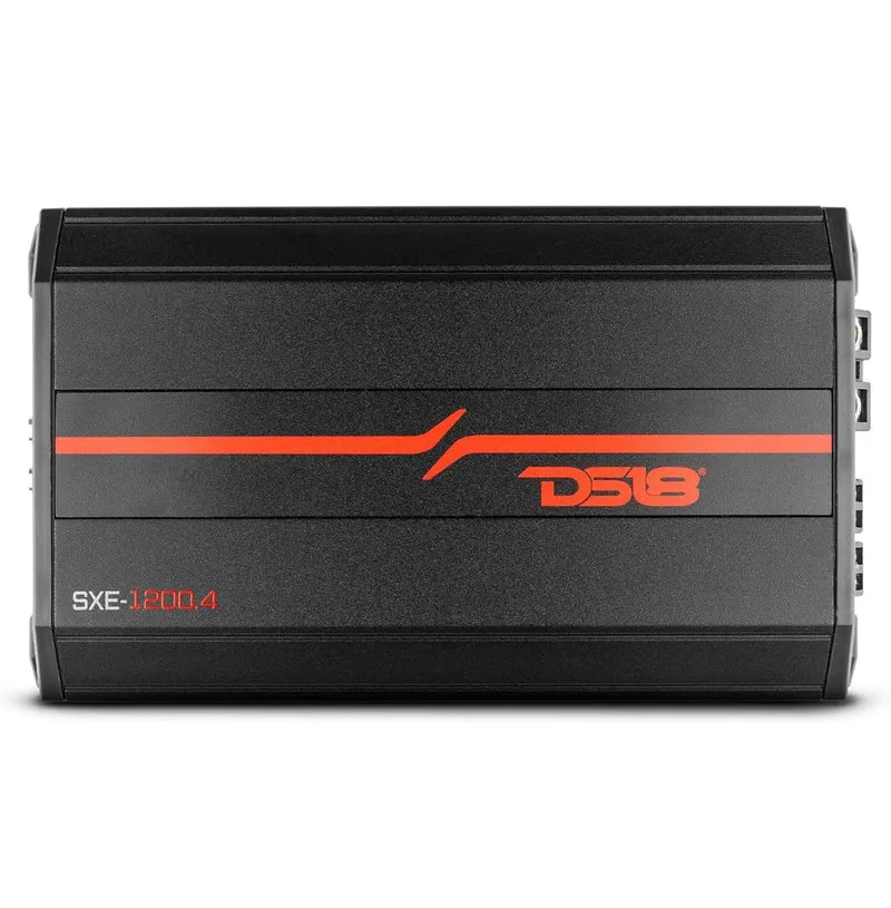 DS18 SXE-1200.4/BK Car Amplifier Stereo Full-Range Class A/B 4-Channel - NEW