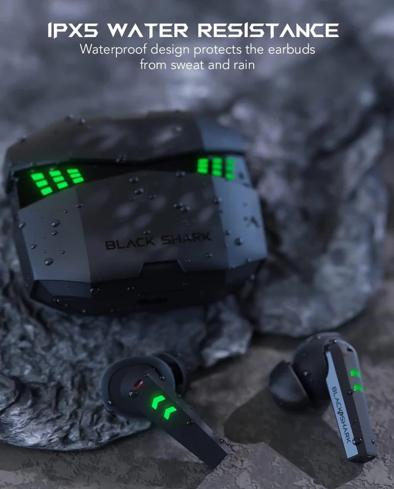 Black Shark Bluetooth Earbuds w/ 0.035s Ultra-Low Latency Noise Cancelling Microphones