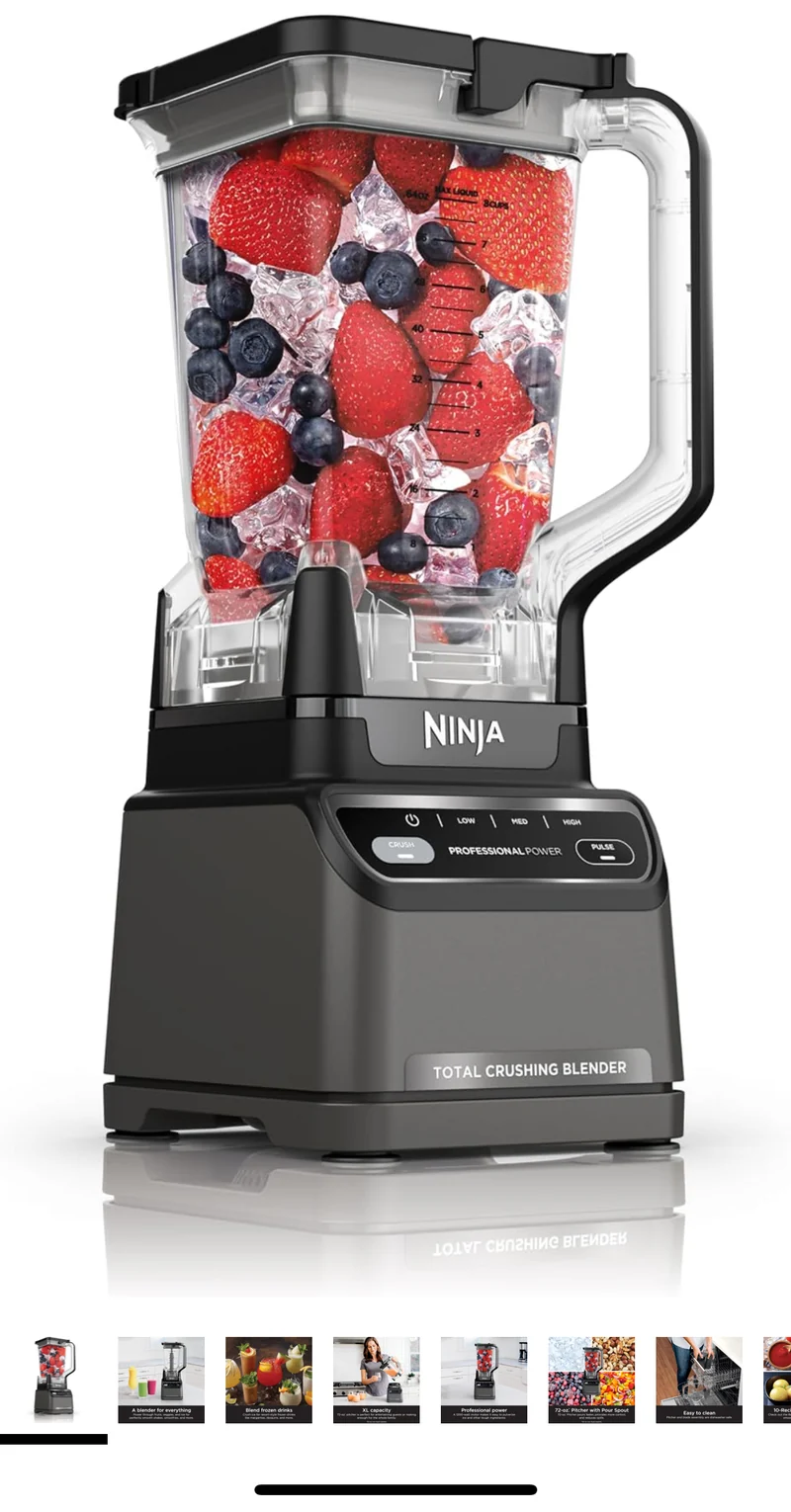 Ninja BR201AMZ Professional Blender 2.0, 1200 Watts, Auto-iQ Program - NEW