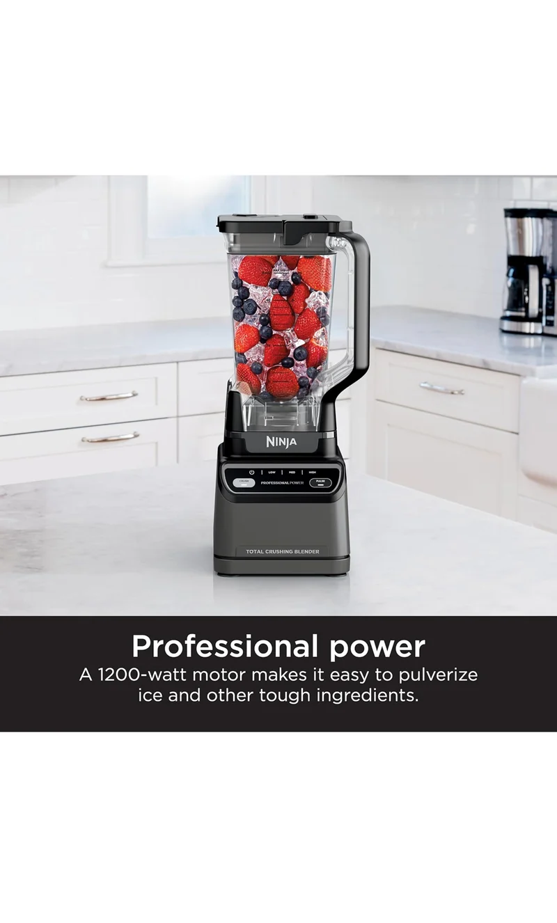 Ninja BR201AMZ Professional Blender 2.0, 1200 Watts, Auto-iQ Program - NEW