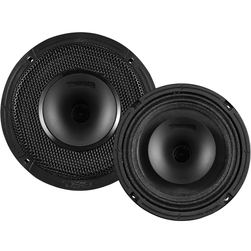 DS18 PRO-HY6MSL 6.5" Shallow Hybrid Mid-Range Car Audio W/ Built-in Driver and Grill Included - 1PC