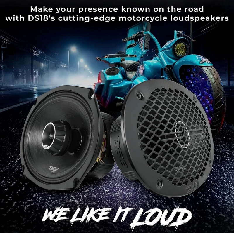 DS18 PRO-ZT69 6x9 Inches Pro Audio Coaxial Midrange Speakers with Built-in Bullet Tweeter, 4-Ohms