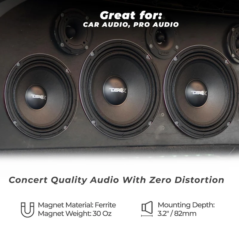 DS18 PRO-X8M Loudspeaker - 8", Midrange - 275W RMS, 8 Ohms - Premium Quality Audio Speaker - 1PC ONLY