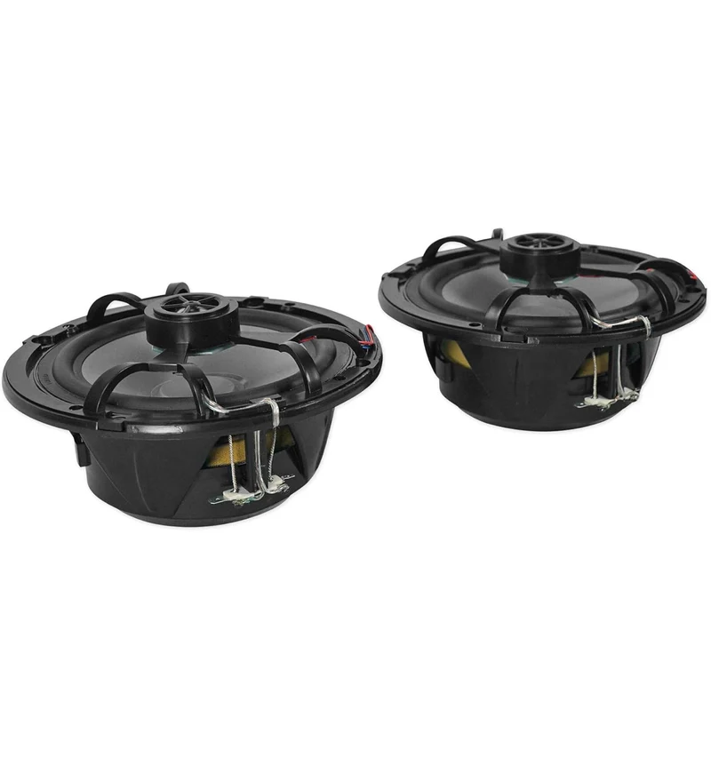 Marine Boat Speakers 6.5" 700W, 4 Ohm - LED Lights - Black/White Grilles, Waterproof, Perfect for Boats and ATVs - PAIR