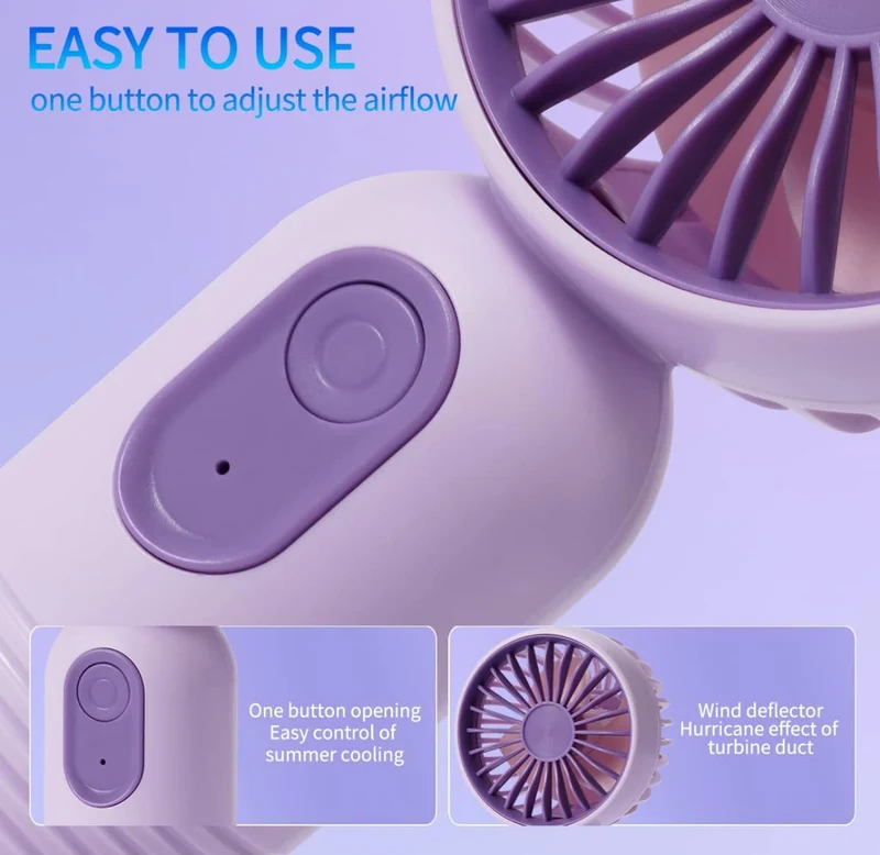 Portable Mini Fans (3-Pack) – Cute, Lightweight & Battery Powered for Personal Comfort Anywhere