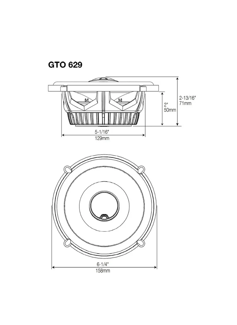 JBL GTO629 6.5 Inches 2-Way Grand Touring Series Car Audio Speakers - PAIR