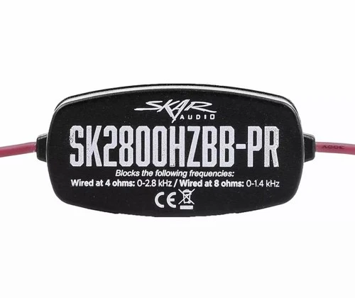 SKAR AUDIO ELITE FREQUENCY FILTERS ELIMINATES FREQUENCIES 0-2.8 kHz AT 4Ω - PAIR