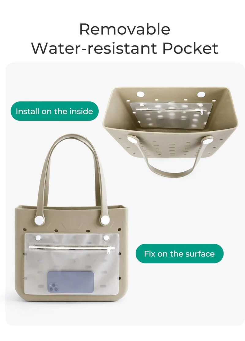 Bag Essential, Water-resistant Rubber Tote Bag, Sand-proof, Vacation -Beach Essential