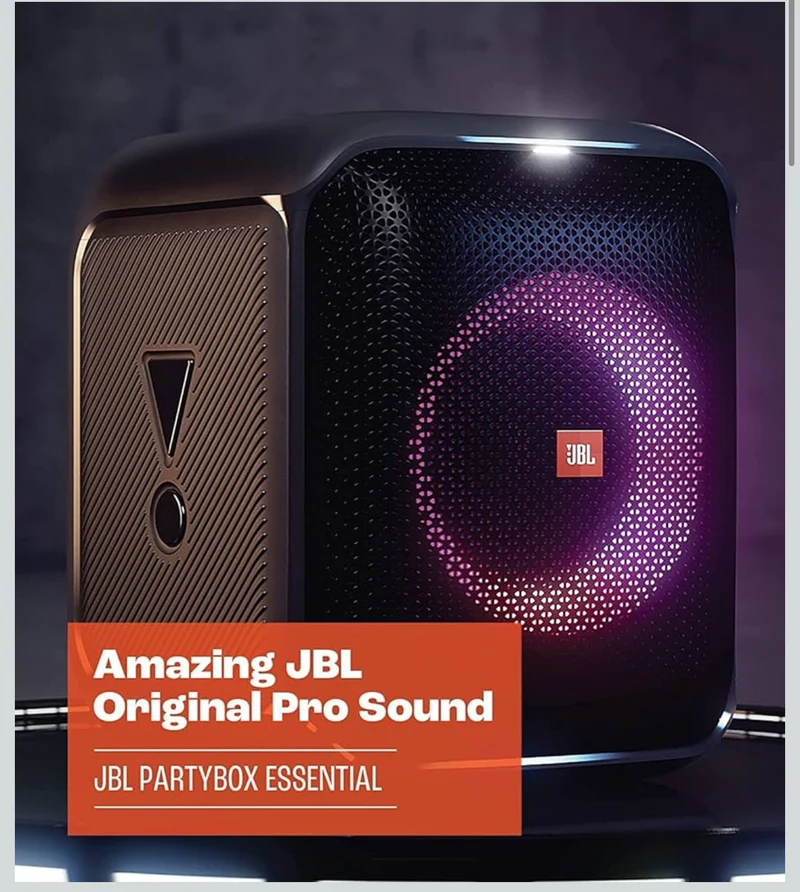 JBL Partybox Encore Essential 100W Sound, Built-in Dynamic Light Show, and Splash Proof Design - NEW