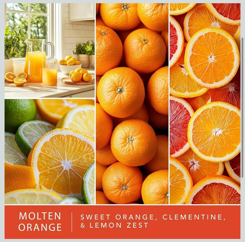 Scentsationals Wax Melts, Wax Cubes Strong Scent - Molten Orange - 4PK