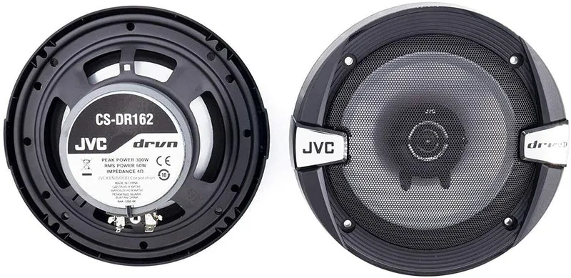JVC CS-DR162 DRVN Series 6.5 Inch 2-Way 300 Wats Car Speakers Coaxial - Set of 2