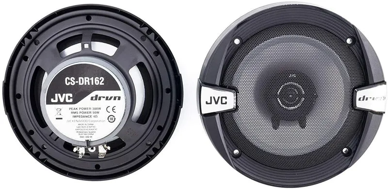 JVC CS-DR162 DRVN Series 6.5 Inch 2-Way 300 Wats Car Speakers Coaxial - Set of 2