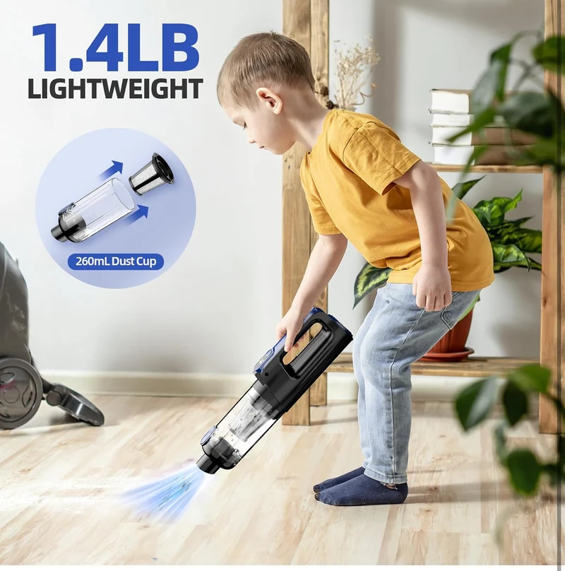 Car Vacuum Portable Cordless, 18000Pa 2 in 1 Vacuum Cleaner& Air Duster