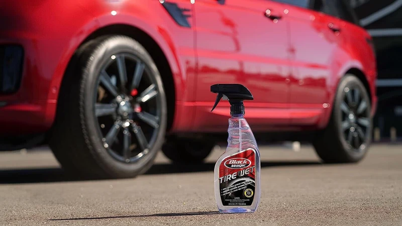 Black Magic Wet Tire Spray Shine 4 Week Shine BM23 Enhancement Protective 23 OZ.