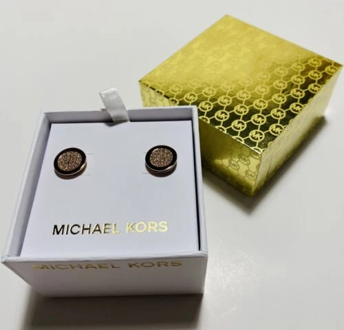 MICHAEL KORS ROSE GOLD ROUND EARRINGS SET | AUTHENTIC I BRAND NEW