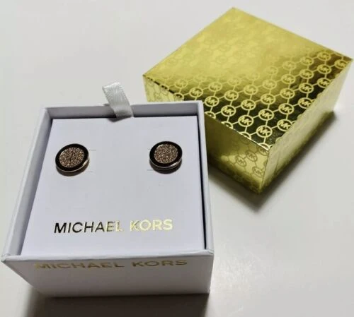 MICHAEL KORS ROSE GOLD ROUND EARRINGS SET | AUTHENTIC I BRAND NEW