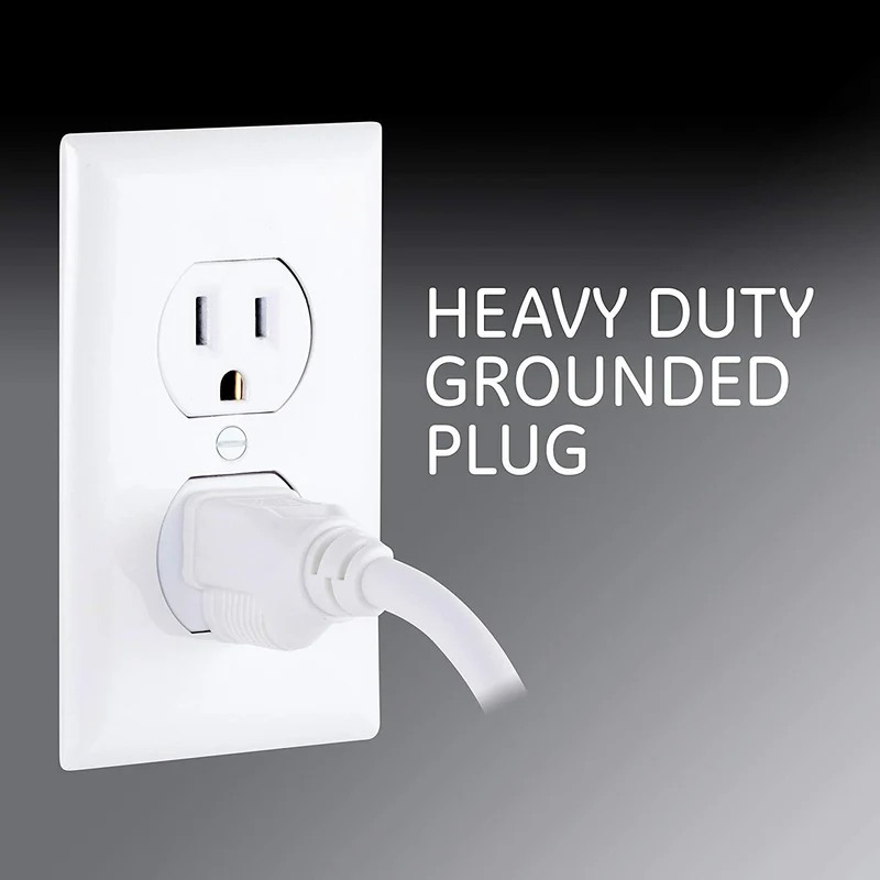 GE 6-Outlet Surge Protector Extension Cord, Power Strip, 800 Joules, Flat Plug
