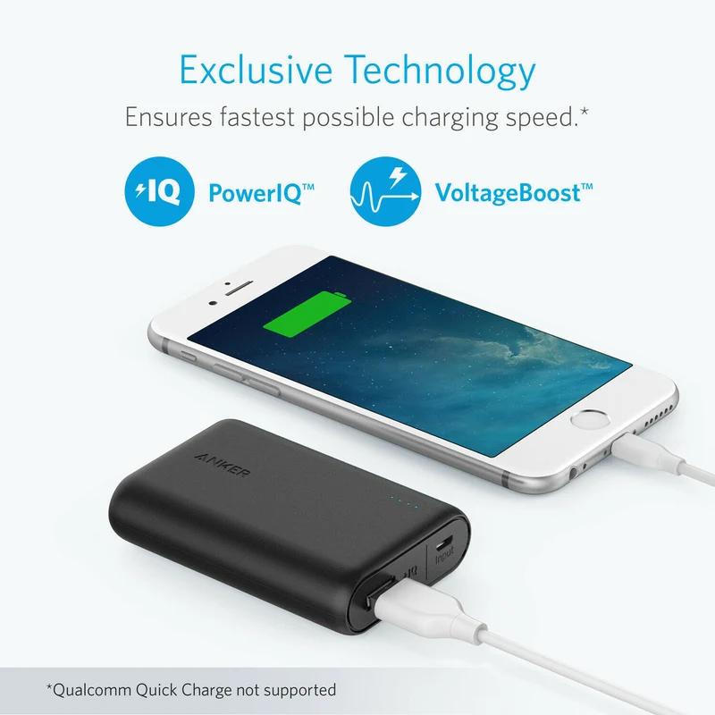 Anker 10000mAh Portable Power Bank Charging External Battery Charger Lightweight