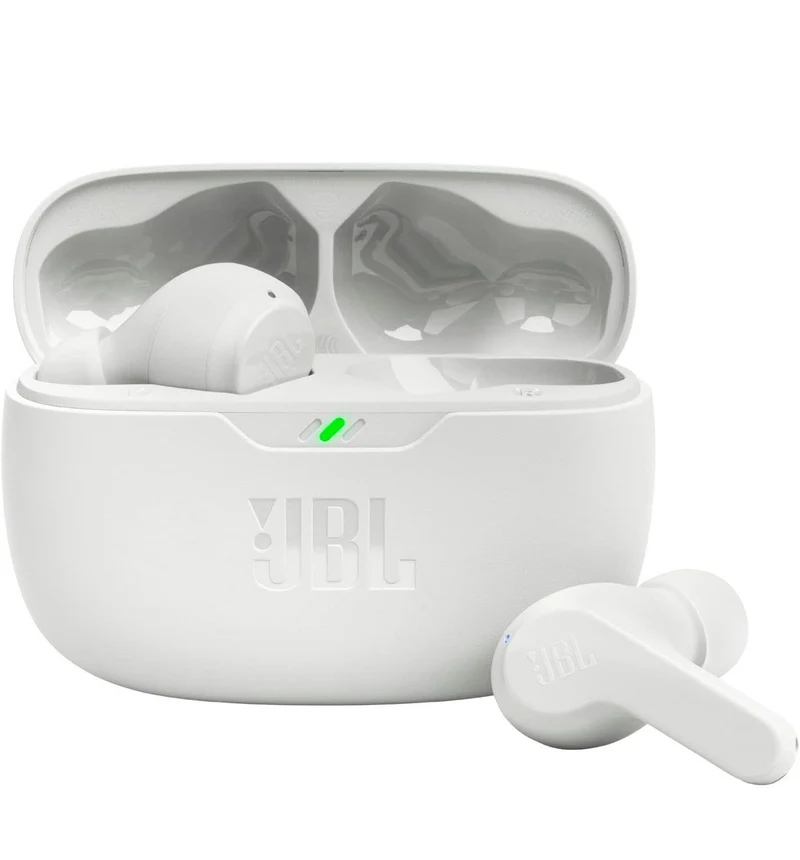 JBL True Wireless Vibe Beam - Deep Bass Sound Earbud - White