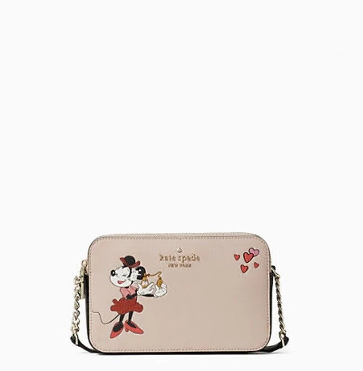 KATE SPADE NEWYORK LIMITED EDITION DISNEY MINNIE DOUBLE ZIP CROSSBODY WOMEN BAG