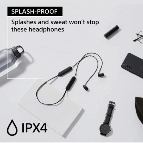 Sony WC100 Wireless in-Ear Bluetooth Headphones with Built-in Mic - WHITE