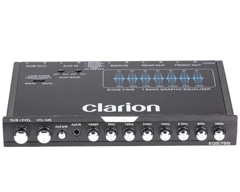 NEW CLARION EQS755 7-BAND Car Audio Graphic Equalizer 3.5mm RCA Aux Input