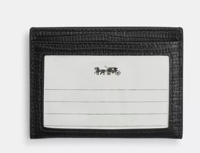 AUTHENTIC Coach Embossed Leather Slim-ID Card Case - NWT