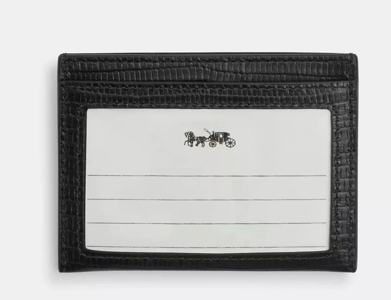 AUTHENTIC Coach Embossed Leather Slim-ID Card Case - NWT