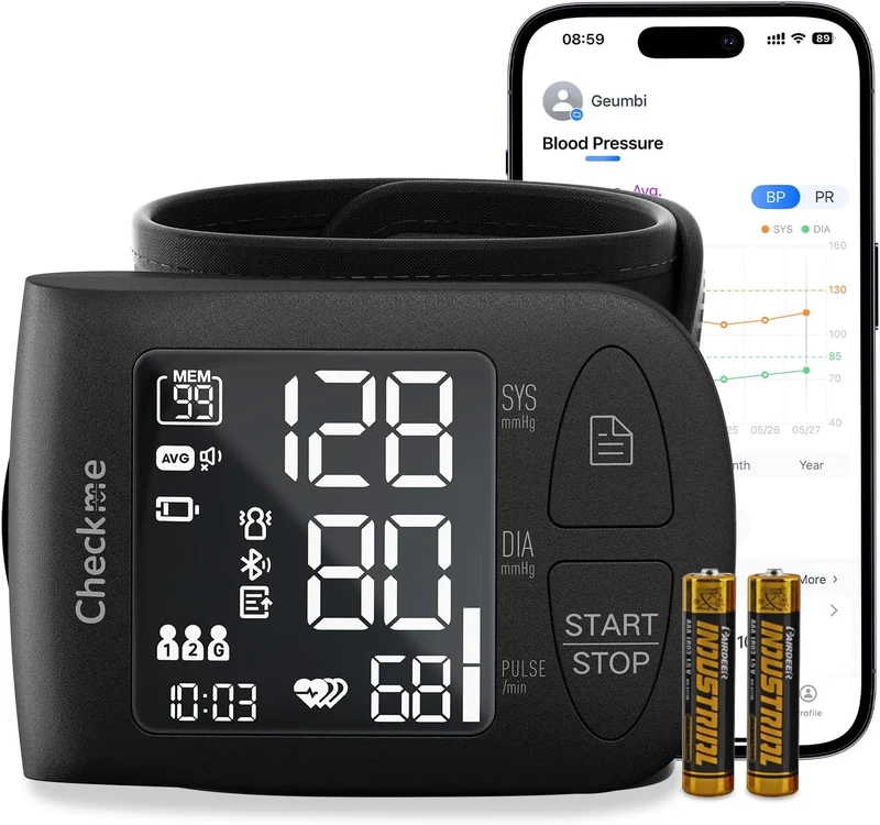 Checkme Wrist Blood Pressure Monitor for Home Use