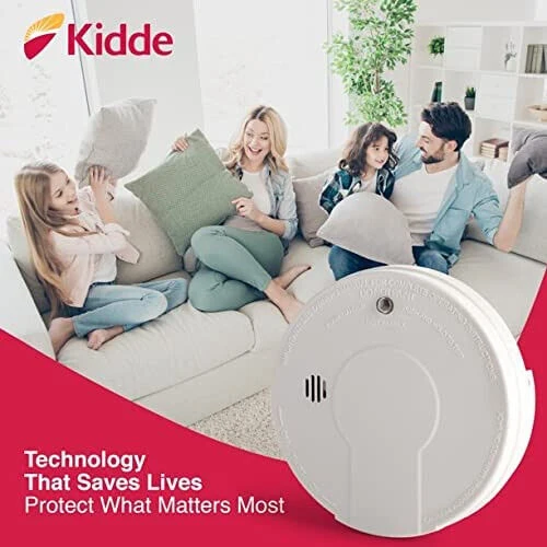 Kidde Smoke Detector, Battery Powered with Test Button Carbon Monoxide Detector