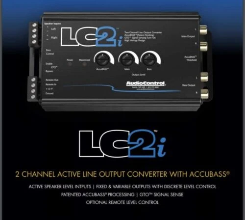 AudioControl LC2i 2-Channel Line Out 400W Converter with AccuBASS & GTOTM Signal
