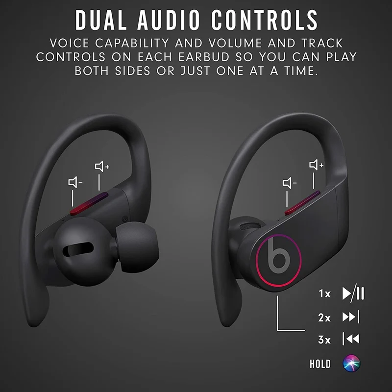 Powerbeats Pro Wireless Earbuds Apple H1 Chip Class 1 Bluetooth Headphones-BLACK
