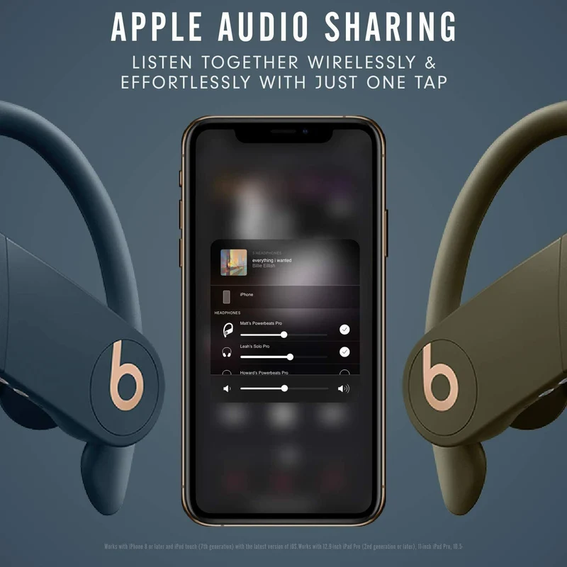 Powerbeats Pro Wireless Earbuds Apple H1 Chip Class 1 Bluetooth Headphones-NAVY