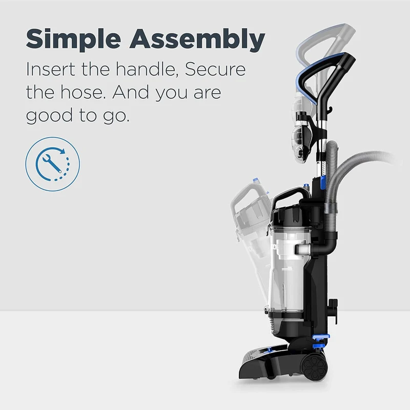 Eureka PowerSpeed Bagless Upright Powerful Vacuum Cleaner with PET TOOL - Black