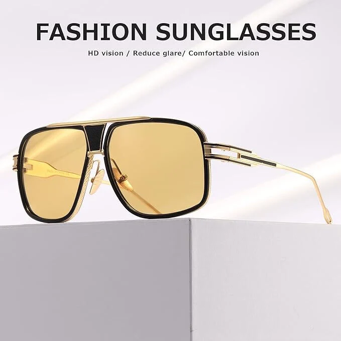 Sunglasses Men Women Unisex Goggle Alloy Big Frame Metal Punk Style Shield NEW