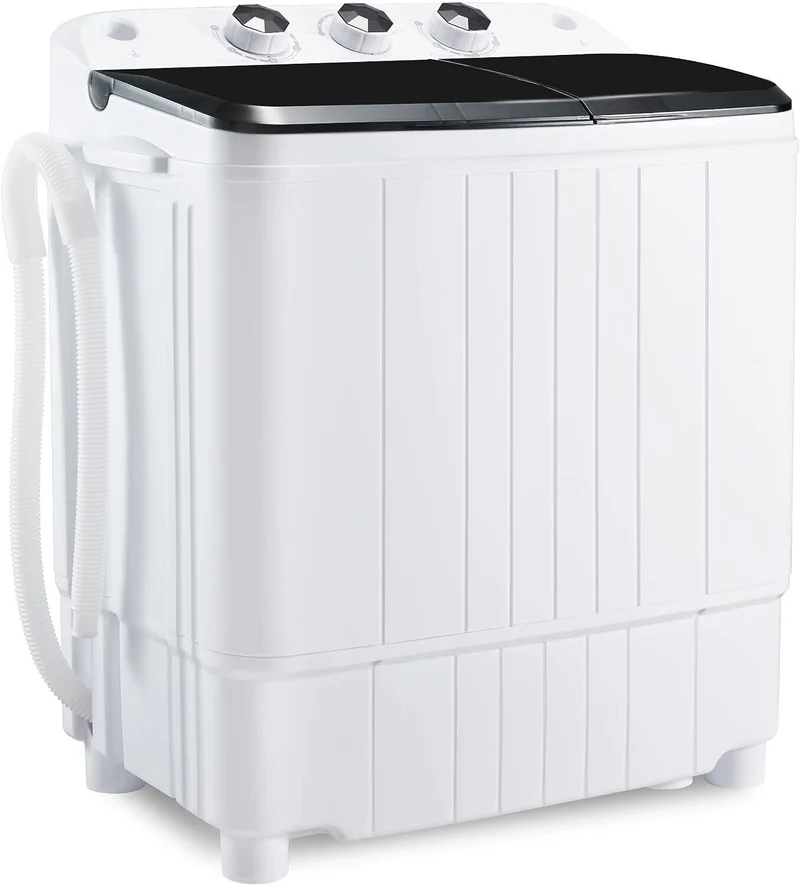 Portable Washing Machine 17.6Lbs Capacity Washer and Dryer Combo 2 In 1 Mini