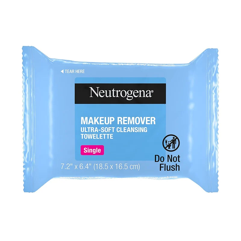 Neutrogena Makeup Remover Facial Cleansing Towelette Singles, Daily Face Wipes