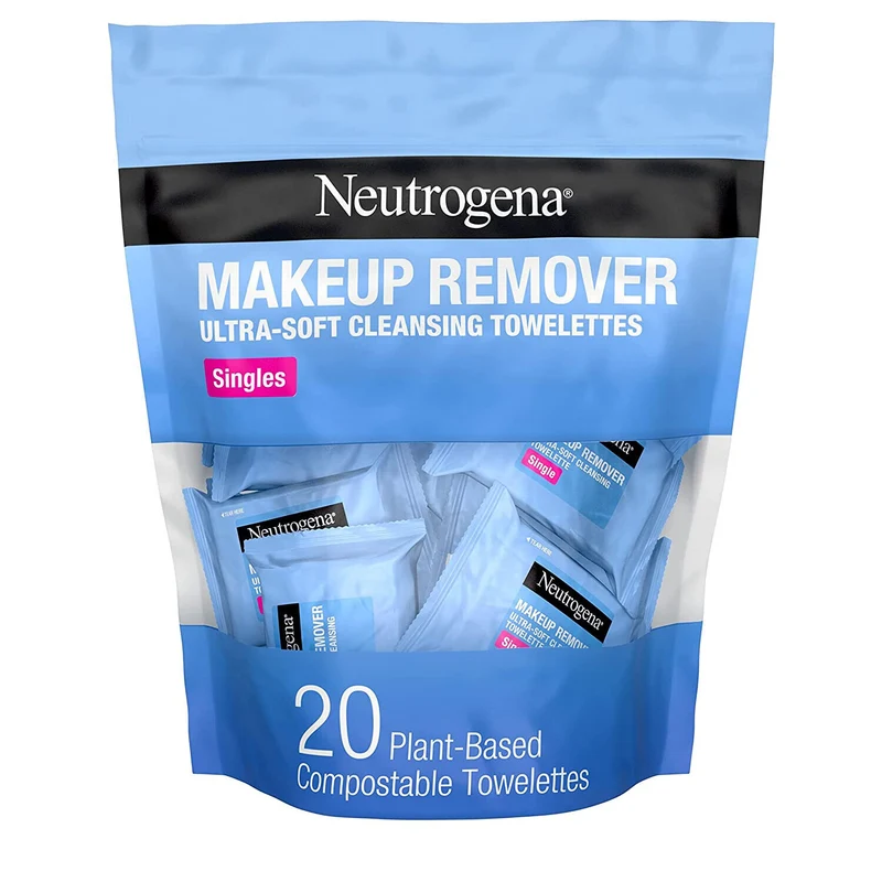 Neutrogena Makeup Remover Facial Cleansing Towelette Singles, Daily Face Wipes